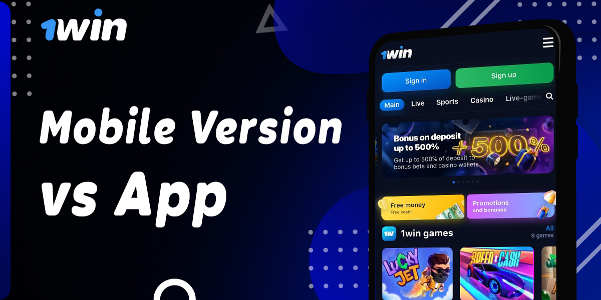 What is the difference between the mobile version of 1Win and the mobile app