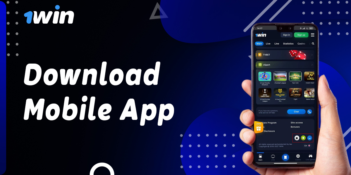 Step by step instruction on how to download and install 1Win mobile app