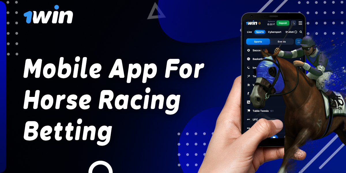 You can bet on horse racing with 1Win mobile app
