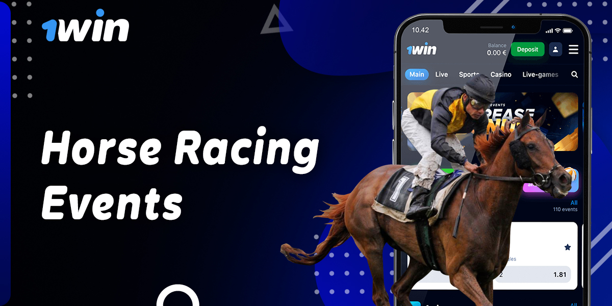 What events in the horse racing betting section are available to 1Win Bangladesh users